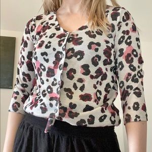 Cheetah print button up